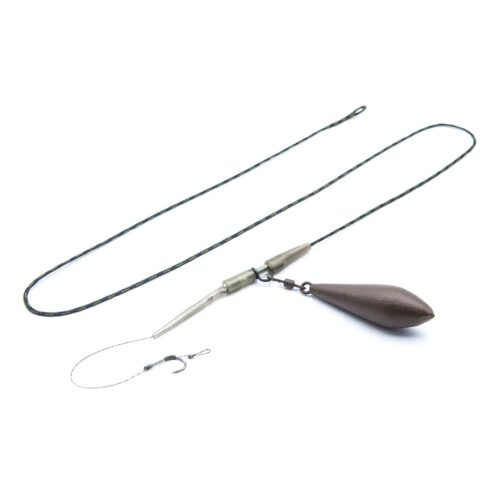 Standard Bullet Carp Rig on Leadcore (Safety Clip, 1 Hook)
