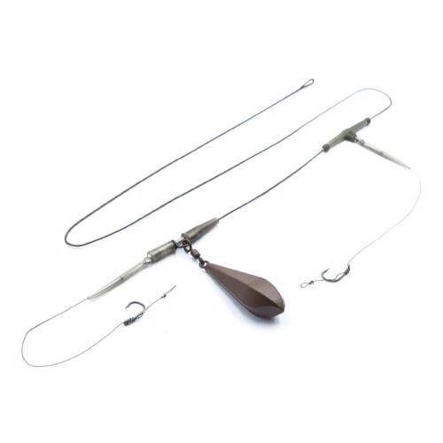Premium Horizon Carp Rig on Leadcore Climax (Safety Clip, 2 Hooks)