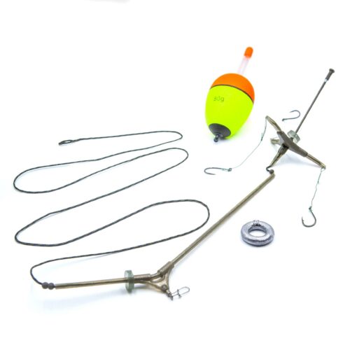 Bighead Carp Rig with Anti-Twist (Three-Arm Frame 40g + Ring Sinker 30g)