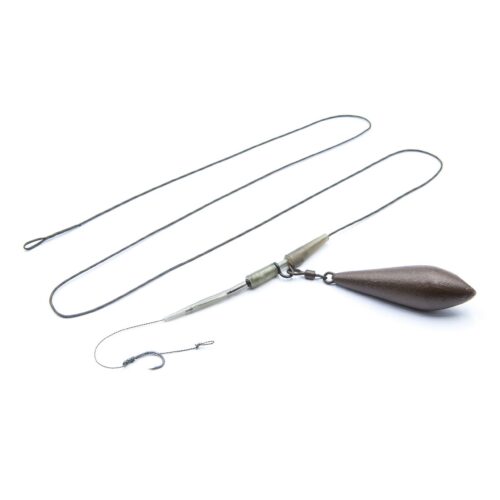 Lux Bullet Carp Rig on Leadcore Climax (Safety Clip, 1 Hook)