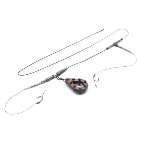 Lux Grippa Carp Rig on Leadcore Climax (Safety Clip, 2 Hooks)