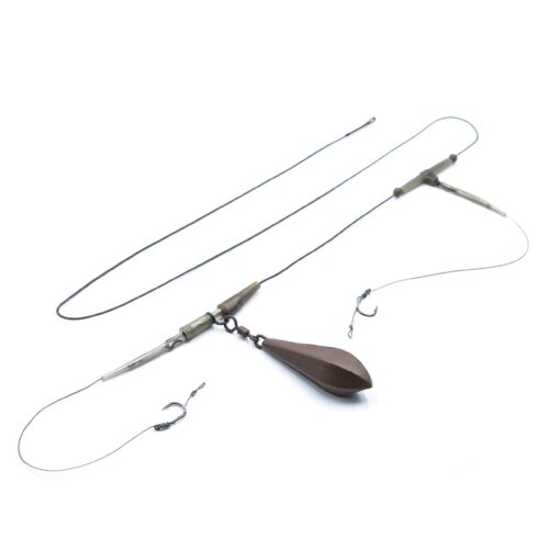 Lux Horizon Carp Rig on Leadcore Climax (Safety Clip, 2 Hooks)